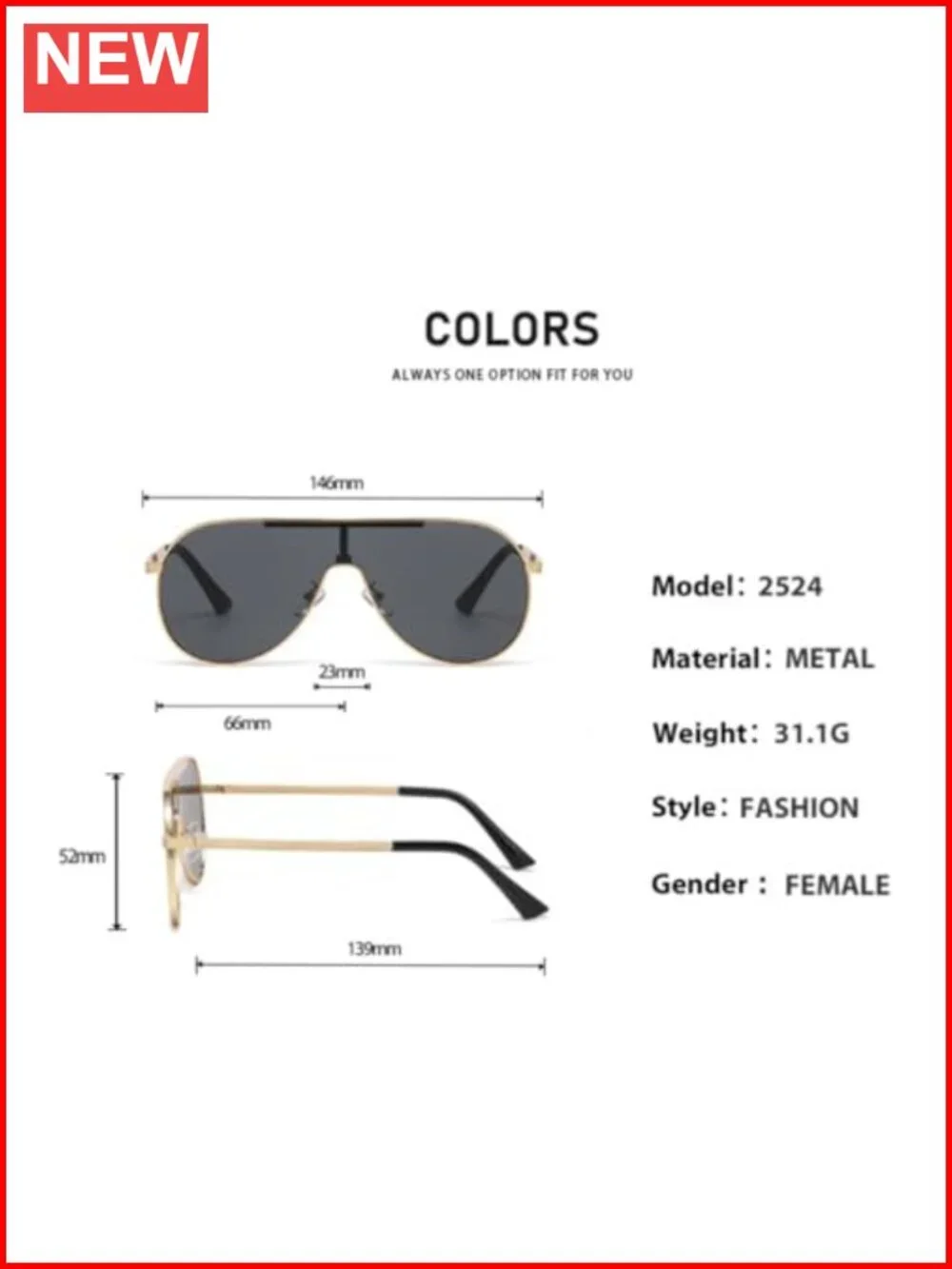 Double-Bridge Aviator Sunglasses - UV400 Metal Frame Unisex